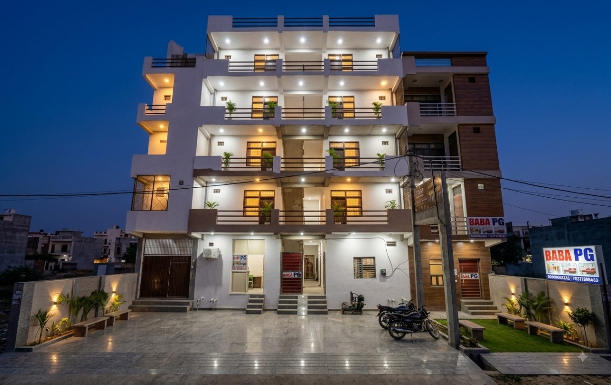 BABA PG & HOSTEL boys hostel building in Jaat Colony, Dankaur